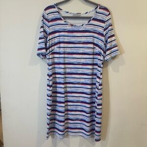 Striped Multicolor Casual Dress